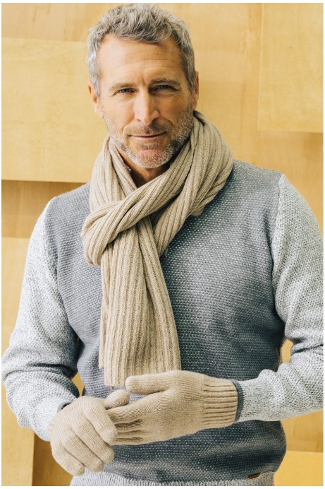 GUANTES DE PUNTO BEIGE 2