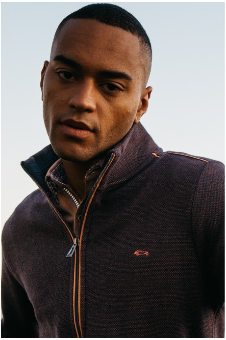 CHAQUETA PUNTO MARRÓN HOMBRE 2