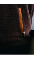 CHAQUETA PUNTO MARRÓN HOMBRE