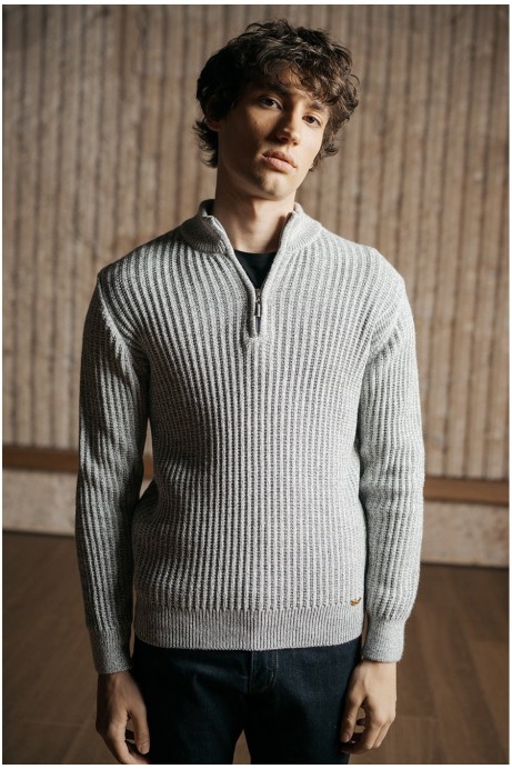 JERSEY PUNTO CANALÉ CON CREMALLERA