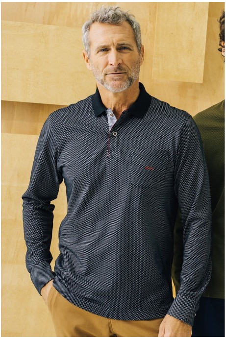 POLO JACQUARD ESTAMPADO GEOMÉTRICO