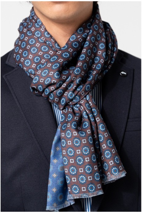 BUFANDA HOMBRE ESTAMPADO FLORES