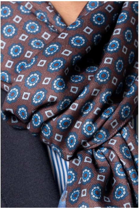 BUFANDA HOMBRE ESTAMPADO FLORES 2