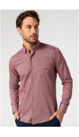 CAMISA ESTAMPADA GRANATE HOMBRE REGULAR FIT