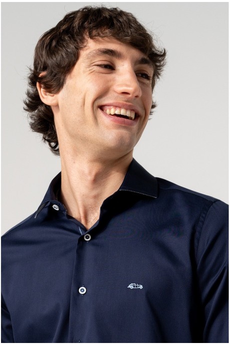 CAMISA SLIM FIT HOMBRE MARINO 2