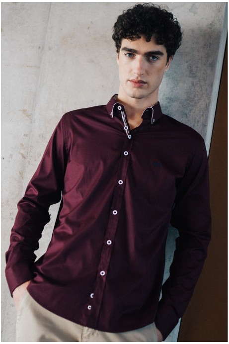 CAMISA HOMBRE REGULAR FIT GRANATE