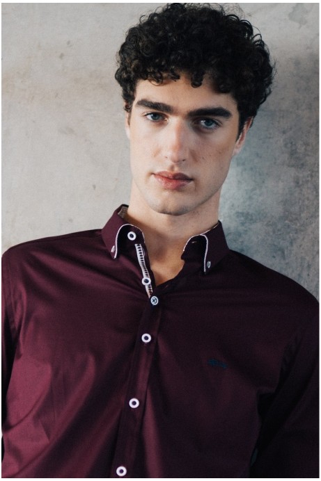 CAMISA HOMBRE REGULAR FIT GRANATE 2