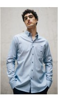 CAMISA HOMBRE AZUL CON BOLSILLO REGULAR FIT