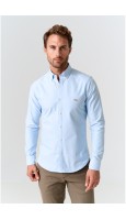 CAMISA HOMBRE ALGODÓN CELESTE