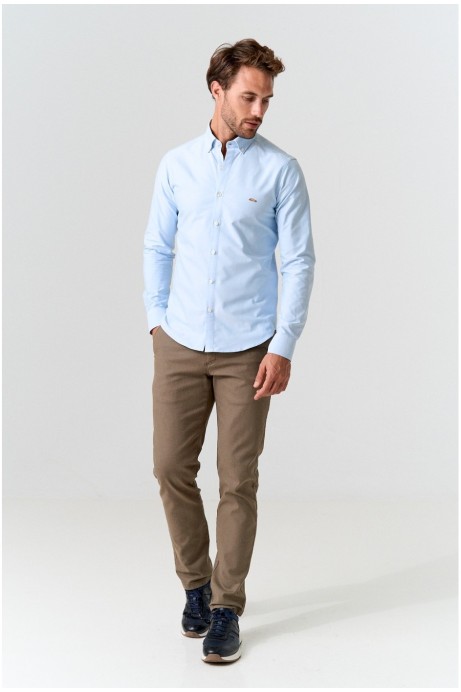 CAMISA HOMBRE ALGODÓN CELESTE 2