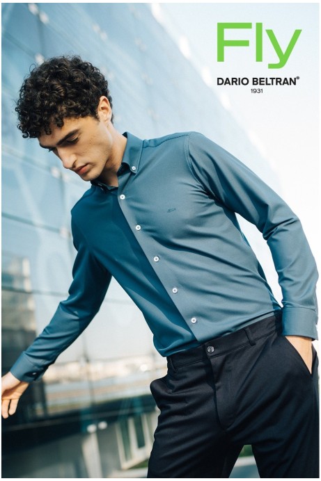 CAMISA HOMBRE BIELÁSTICA EN AZUL