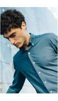CAMISA HOMBRE BIELÁSTICA EN AZUL