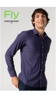 CAMISA HOMBRE ESTAMPADO CACHEMIR MARINO