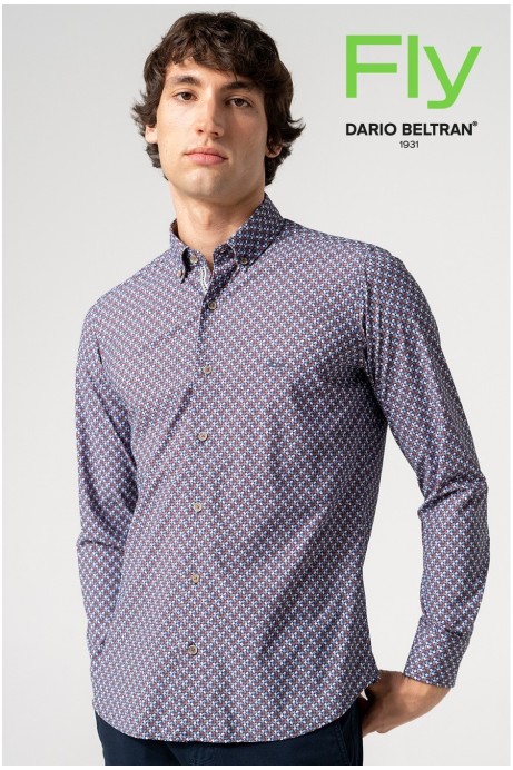CAMISA REGULAR FIT ESTAMPADO DE COMAS COLORES