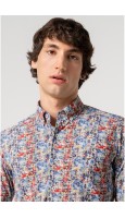 CAMISA HOMBRE ESTAMPADO MULTICOLOR ABSTRACTO