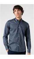 CAMISA HOMBRE ESTAMPADO MARINO