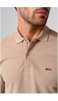 POLO PIQUÉ BEIGE MANGA LARGA