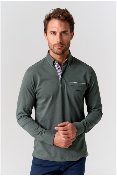 POLO HOMBRE BÁSICO VERDE