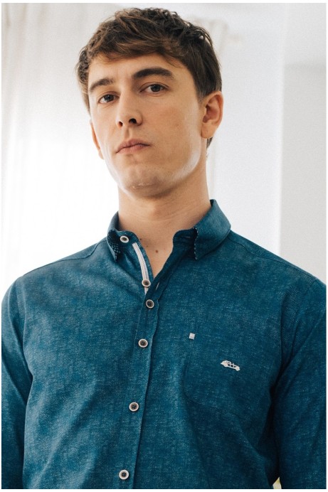 CAMISA CON BOLSILLO HOMBRE ESTAMPADO EFECTO VAQUERO 2