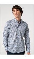 CAMISA HOMBRE SLIM FIT ESTAMPADO MONTAÑAS