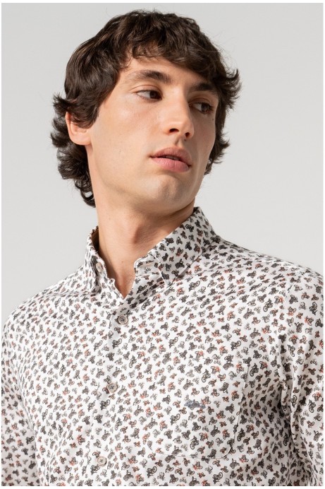 CAMISA HOMBRE ESTAMPADO MOTOS CON BOLSILLO 2