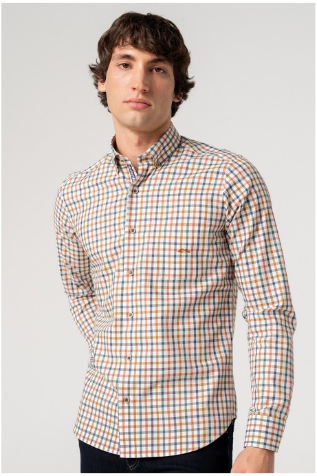 CAMISA HOMBRE CUADRO VICHY CON BOLSILLO