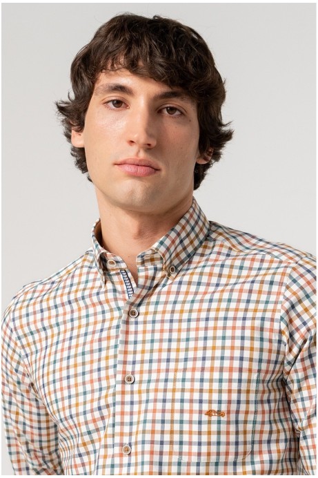 CAMISA HOMBRE CUADRO VICHY CON BOLSILLO 2