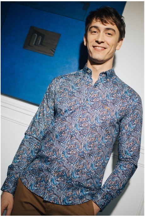CAMISA ESTAMPADA CACHEMIR COLORES SLIM FIT