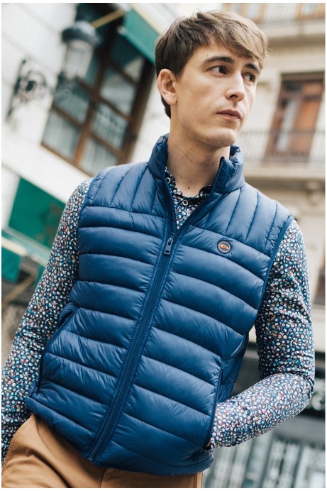 CHALECO ACOLCHADO HOMBRE SIN CAPUCHA AZUL