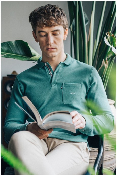 POLO PUNTO HOMBRE COLOR VERDE