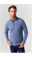 POLO HOMBRE CUADRADOS AZULES