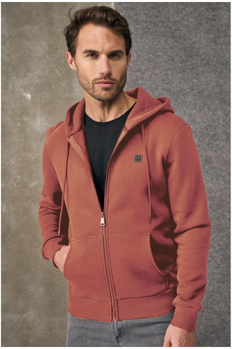 CHAQUETA CON CREMALLERA Y CAPUCHA CALDERA