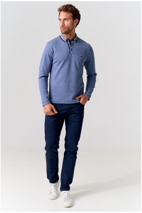 POLO HOMBRE CUADRADOS AZULES 2