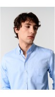 CAMISA OXFORD CELESTE 100% ALGODÓN