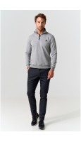 SUDADERA HOMBRE CUELLO CREMALLERA GRIS