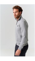 SUDADERA HOMBRE CUELLO CREMALLERA GRIS