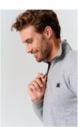 SUDADERA HOMBRE CUELLO CREMALLERA GRIS