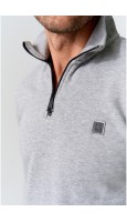 SUDADERA HOMBRE CUELLO CREMALLERA GRIS